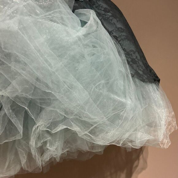 Revolution Dance Costume Tute Sequins Body suit Tulle Greyish Light Blue - Picture 3 of 8